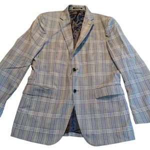 John Tweed Men’s Sports Coat Wool Super 120 Fabric Made In Italy Uk Size 40US M